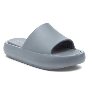 J SLIDES Grey EVA SQUISH BEACH SLIDES Women's Size 8 NEW IN BOX